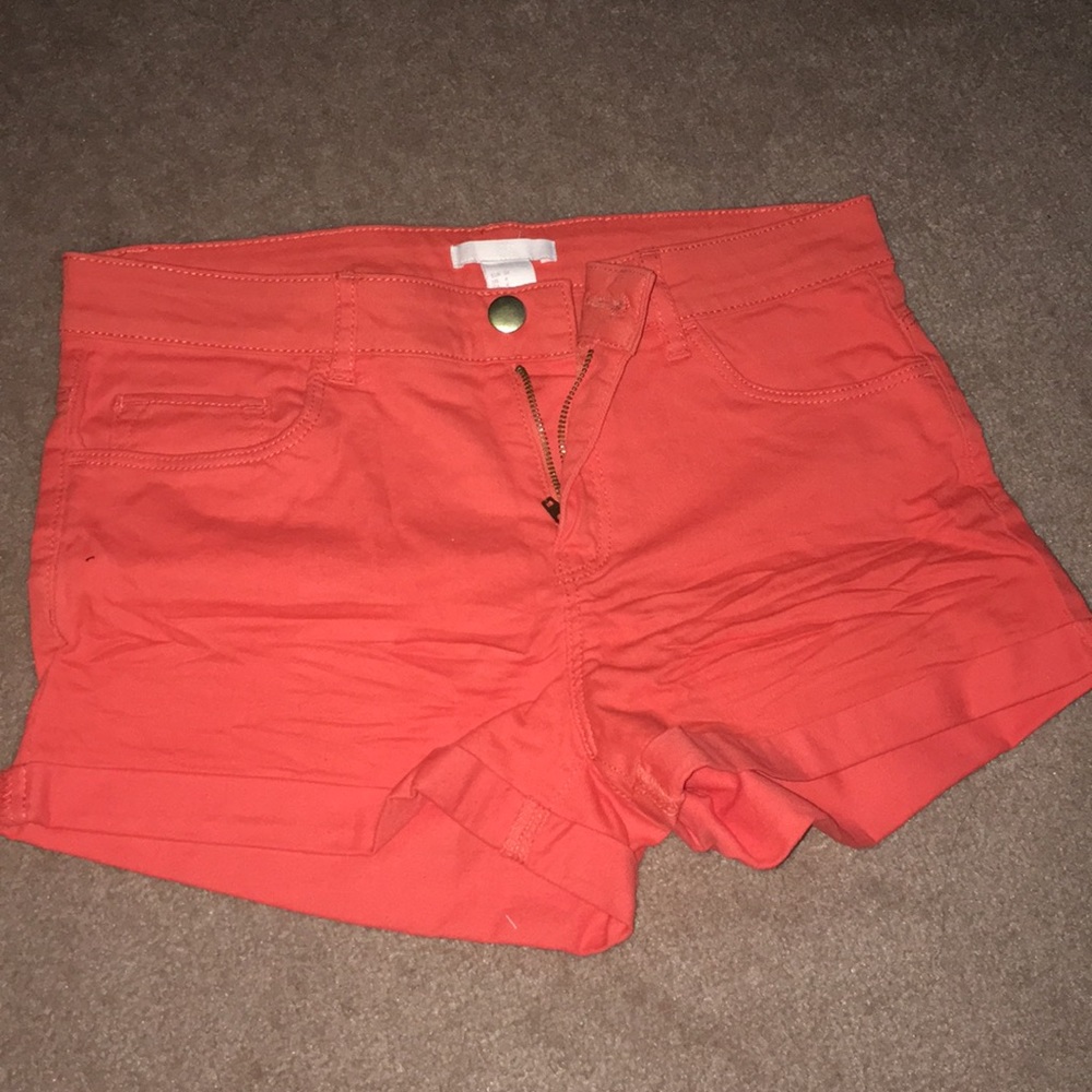 Orange color summer shorts